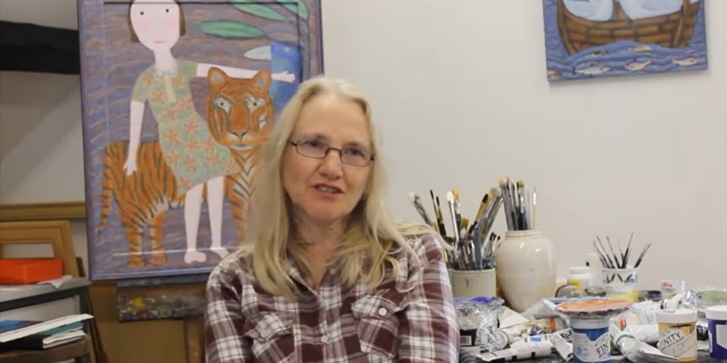 See Eileen on U Tube  Artists Spaces - recordings of artists talking about life as an artist with reference to their studios.    https://www. youtube. com/watch?v=Ay7VokYBaMs&t=20s