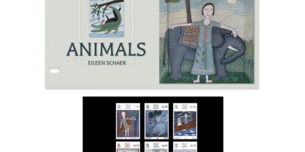 EILEEN SCHAER. ANIMALS. FIRST DAY COVER AND STAMPS